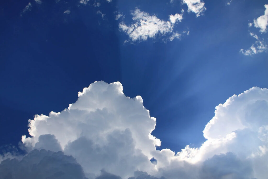 blue sky and clouds